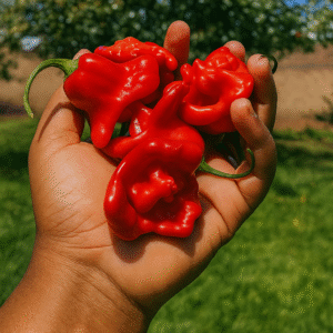 Red Bishop's crown pepper